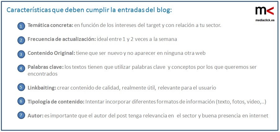 Blog para mejora SEO - mediaclick.es