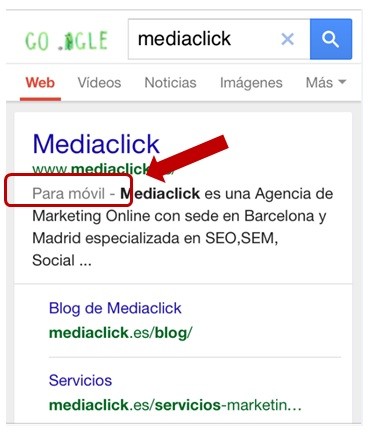 Leyenda para movil de google-mediaclick.es