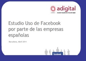 Portada del estudio de uso de Facebook por parte de las empresas españolas