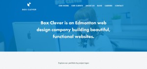 ejemplo web minimalista box clever